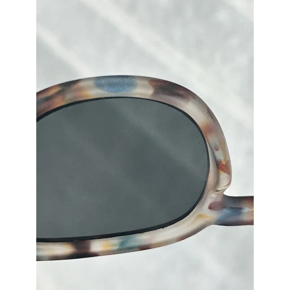 IZIPIZI Round Sunglasses Tortoise Shell Multicolor Frame Gray Polarized Lenses